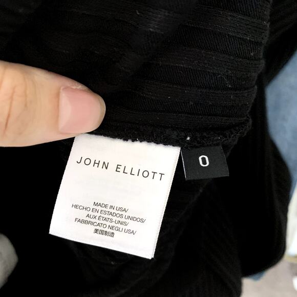 John Elliot Ginza Rib Cropped Pant Womens Black Size 0 USA Made - Picture 14 of 16